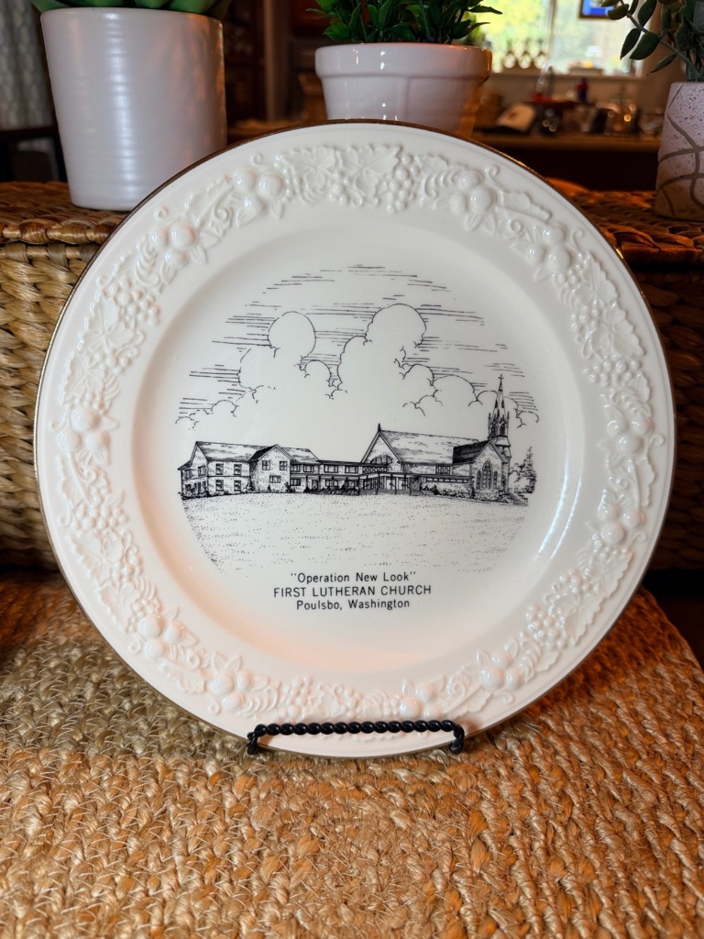 Homer Laughlin First Lutheran Church Poulsbo Washington Commemorative Plate